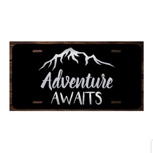 Adventure Awaits License Plate